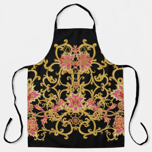 Golden Curls: Textured Paisley Border. Apron
