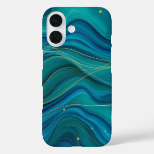 Golden Currents iPhone 16 Case