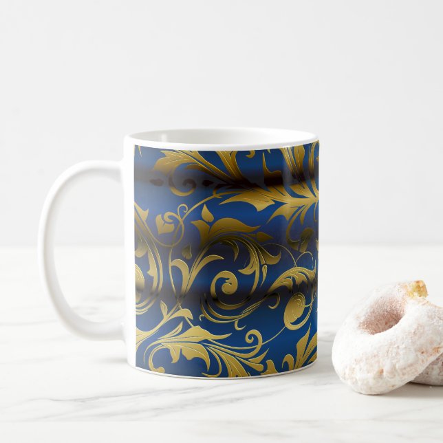 Golden Curtains 1 Coffee Mug (With Donut)