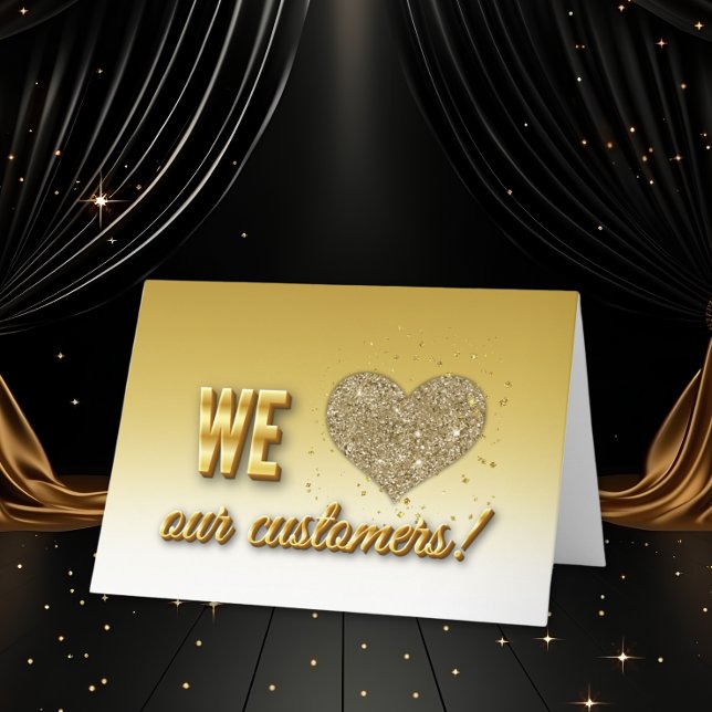 Golden Customer Appreciation Thank You Card (Creator Uploaded)