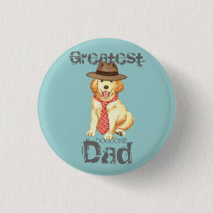 Golden Dad 3 Cm Round Badge