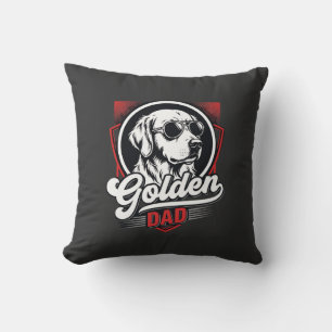 Golden Dad Golden Retriever Sunglasses Design Cushion