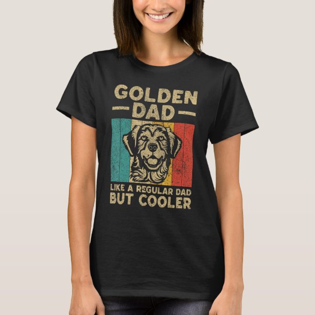 Golden Dad  Retro Golden Retriever T-Shirt (Front)