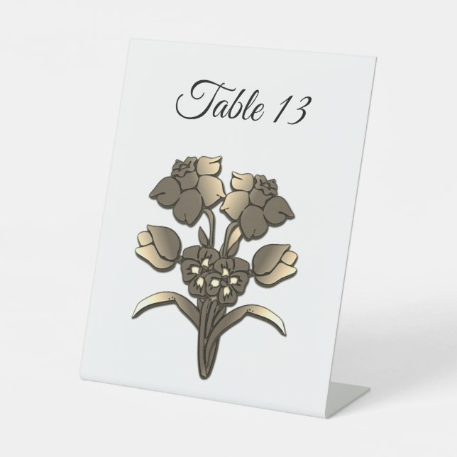 Golden Daffodil Pedestal Sign (Front)