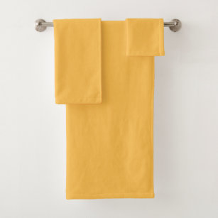 Golden Daffodil Yellow, Bright Solid Colour Bath Towel Set