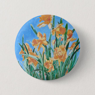 Golden Daffodils 6 Cm Round Badge