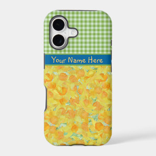 Golden Daffodils and Green Check Gingham