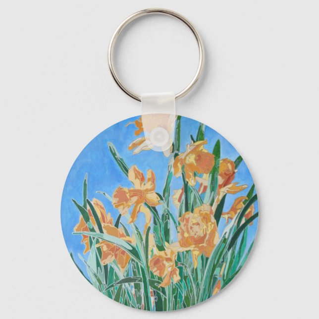 Golden Daffodils Key Ring (Front)