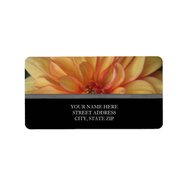 Golden Dahlia Address Labels (Front)