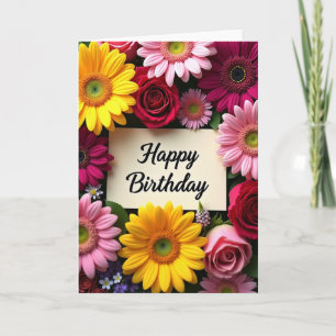 Golden Daisy Birthday Card