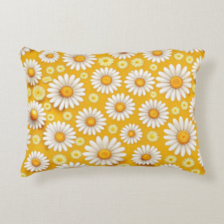 Golden Daisy Garden Decorative Cushion