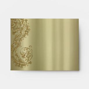 Golden damask A2 Note Card envelopes