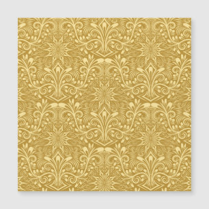 Golden Damask Baroque Floral Pattern