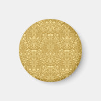 Golden Damask Baroque Floral Pattern