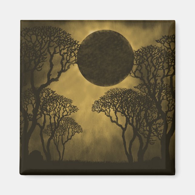 Golden Dark Forest Eclipse Magnet (Front)