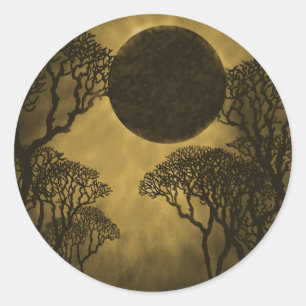 Golden Dark Forest Eclipse Stickers