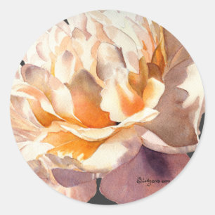 Golden Dark Peony Wedding Envelope Seals