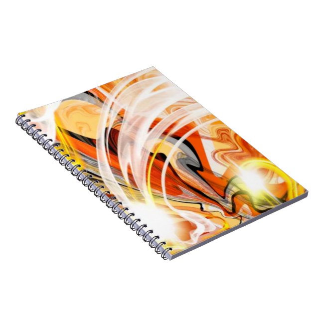Golden Dark Swirl Notebook (Right Side)