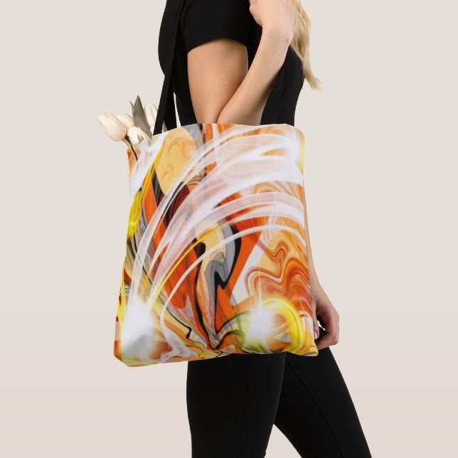 Golden Dark Swirl Tote Bag (Close Up)
