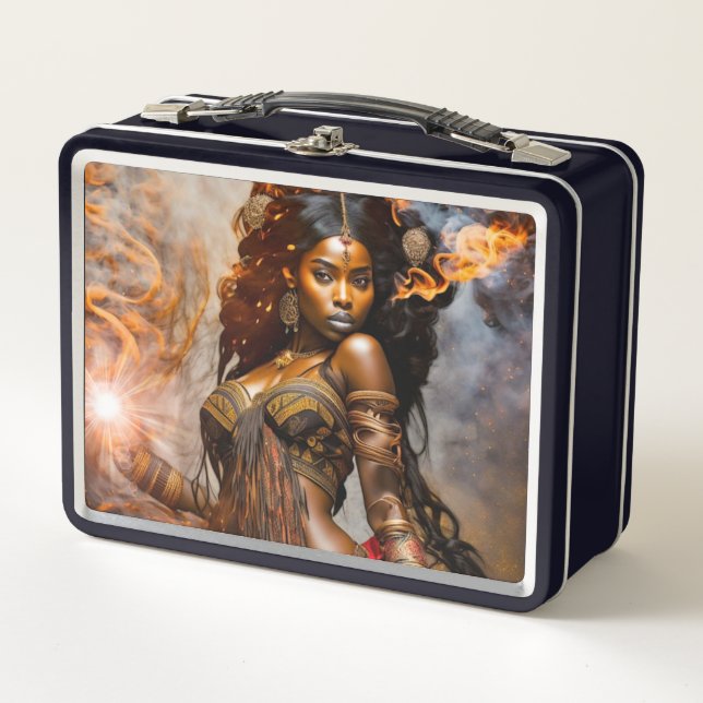 Golden Dawn- African Princess- Metal Lunch Box (Front)