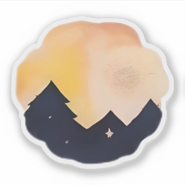 Golden Dawn Over Forest Silhouettes (Front)