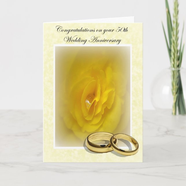 Golden days - 50th wedding anniversary card (Front)