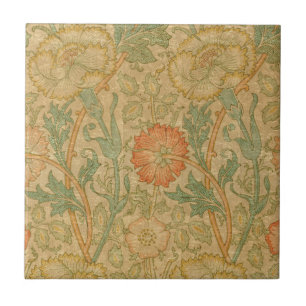 Golden Decorative Flowers Tile