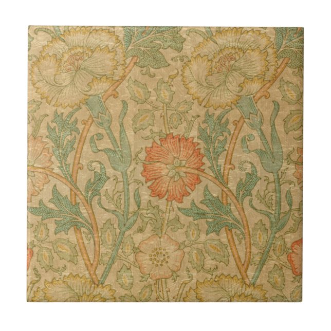 Golden Decorative Flowers Tile (Front)