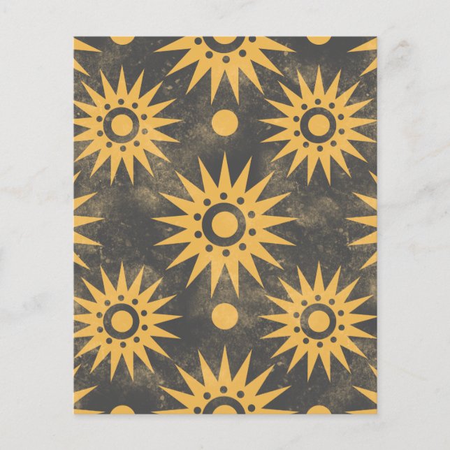 Golden decorative stars scrapbook paper (Front)