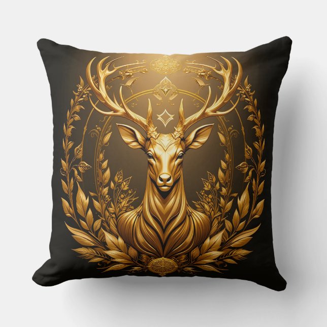Golden Deer Emblem Cushion (Front)