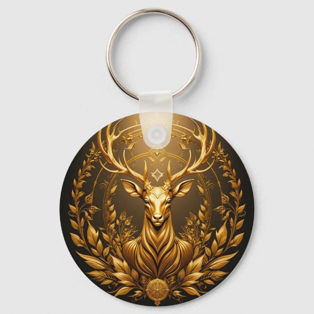 Golden Deer Emblem Key Ring (Front)