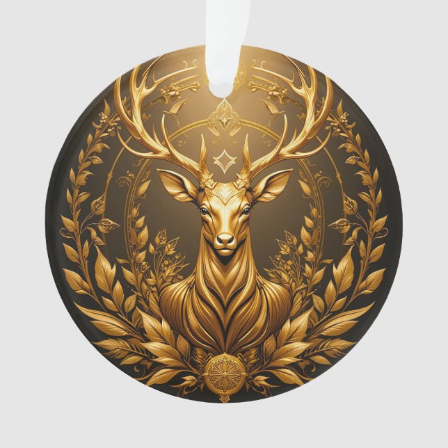 Golden Deer Emblem Ornament (Front)
