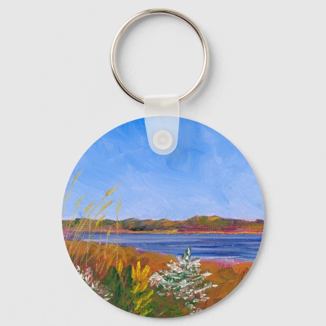 Golden Delaware River Key Ring (Front)