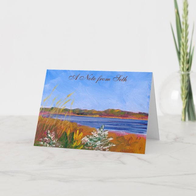Golden Delaware River Note Card (Front)