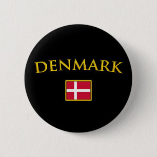 Golden Denmark 6 Cm Round Badge