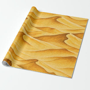 Golden Desert Sand Dunes Wrapping Paper