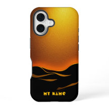 Golden Desert Waves at Sunset