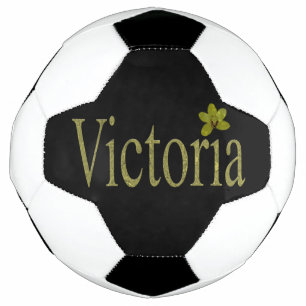 Golden Designed Victoria Name, Soccerball