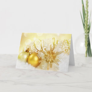 GOLDEN DESIGNER CHRISTMAS THANK YOU NOTES