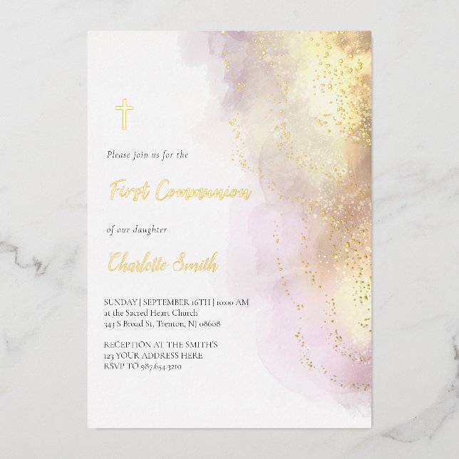 golden details First Communion (Front)