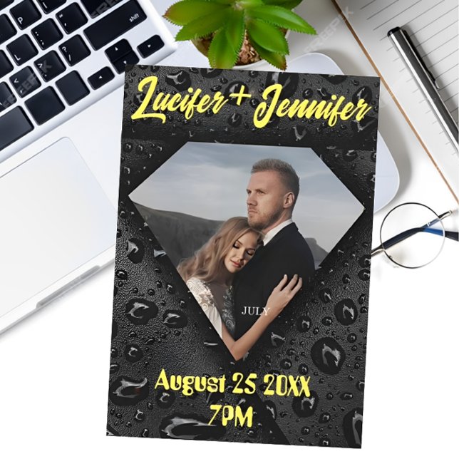 Golden Diamond Modern Elegant Customised Wedding  Invitation (Creator Uploaded)