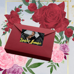 Golden Diamond Modern Elegant Customised Wedding  Label