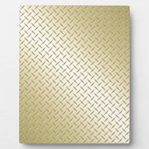 Golden Diamond Plate Plaque