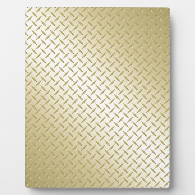 Golden Diamond Plate Plaque (Front)