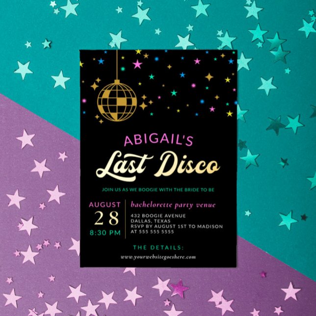 Golden Disco Ball Stars Bachelorette Last Disco (Creator Uploaded)