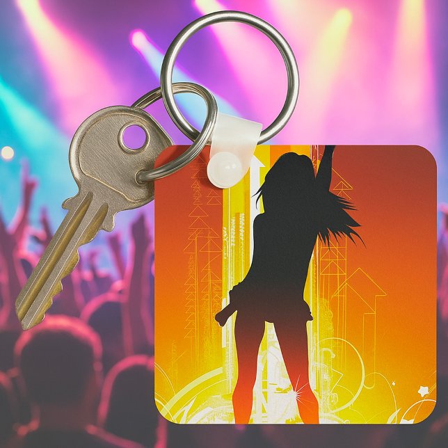 Golden Disco Woman Key Ring (Creator Uploaded)