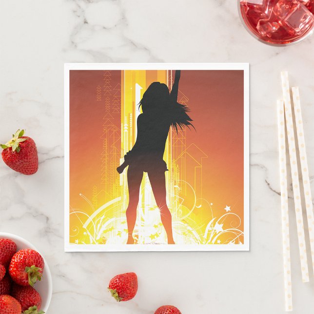 Golden Disco Woman Napkin (Creator Uploaded)