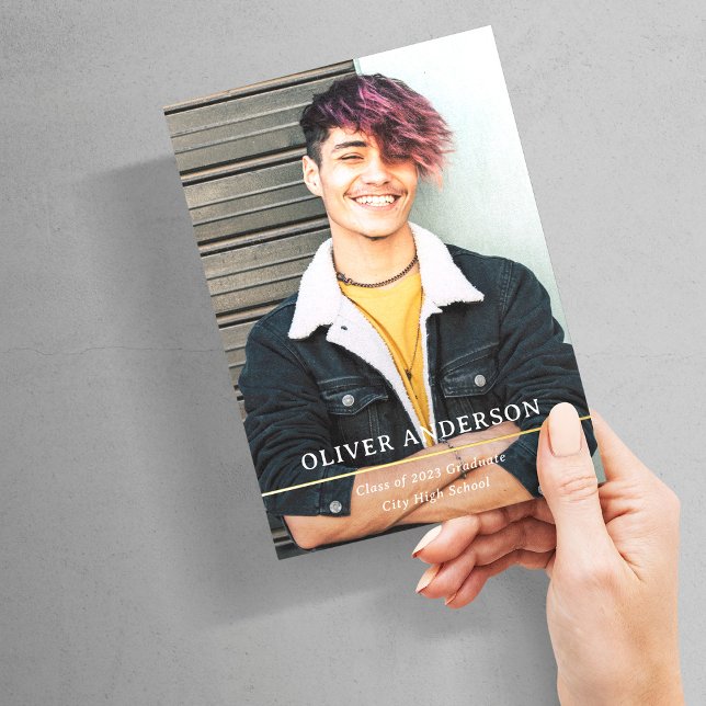 Golden Divide | Modern Two Photo Graduation (Creator Uploaded)