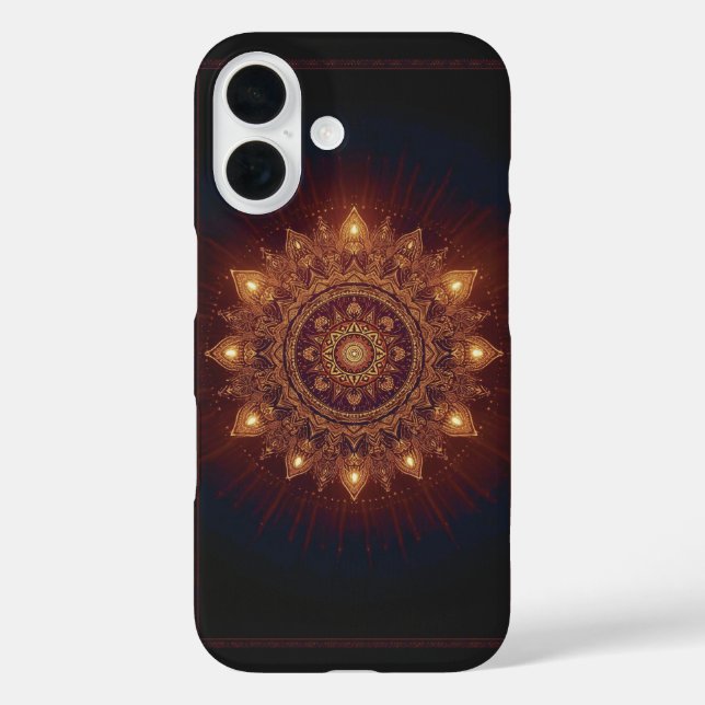 Golden Diwali Mandala – Light Within and Around Case-Mate iPhone Case (Back)