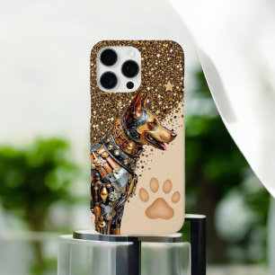 Golden Doberman Glam iPhone 16 Pro Max Case